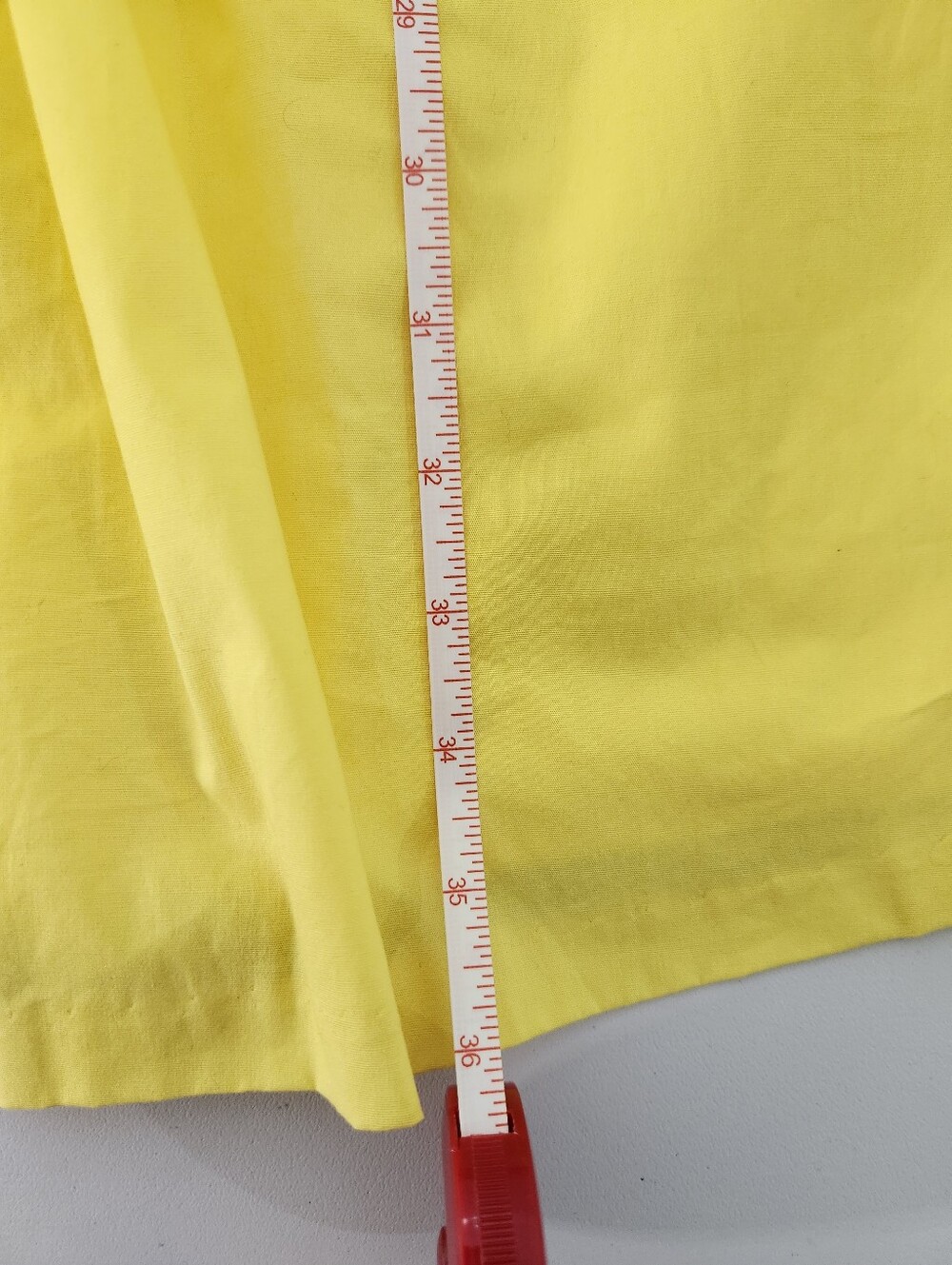 DKNY Bright Yellow Button-Down Ruffle Hem Mini Dress Size 10 - Picture 8 of 8